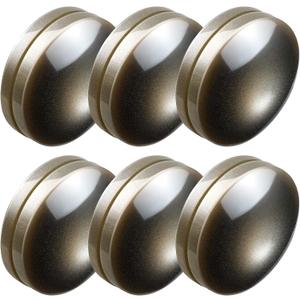 Magnetic Curtain Weights, Plastic Covered Heavy Duty No Sew Shower Curtain Magnets, Avoid Blowing Around, Work for Drapery, Tablecloth, Flag, Outdoor Curtain Liner (Gray, 6 Sets) (Grey)
