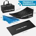 2Packs RV Leveling Blocks System Kit Camper Leveling Blocks for RVS Trailer with Carrying Bag, Anti-Slip Mats, T Bubble Level Up to 35000 LBS Blue