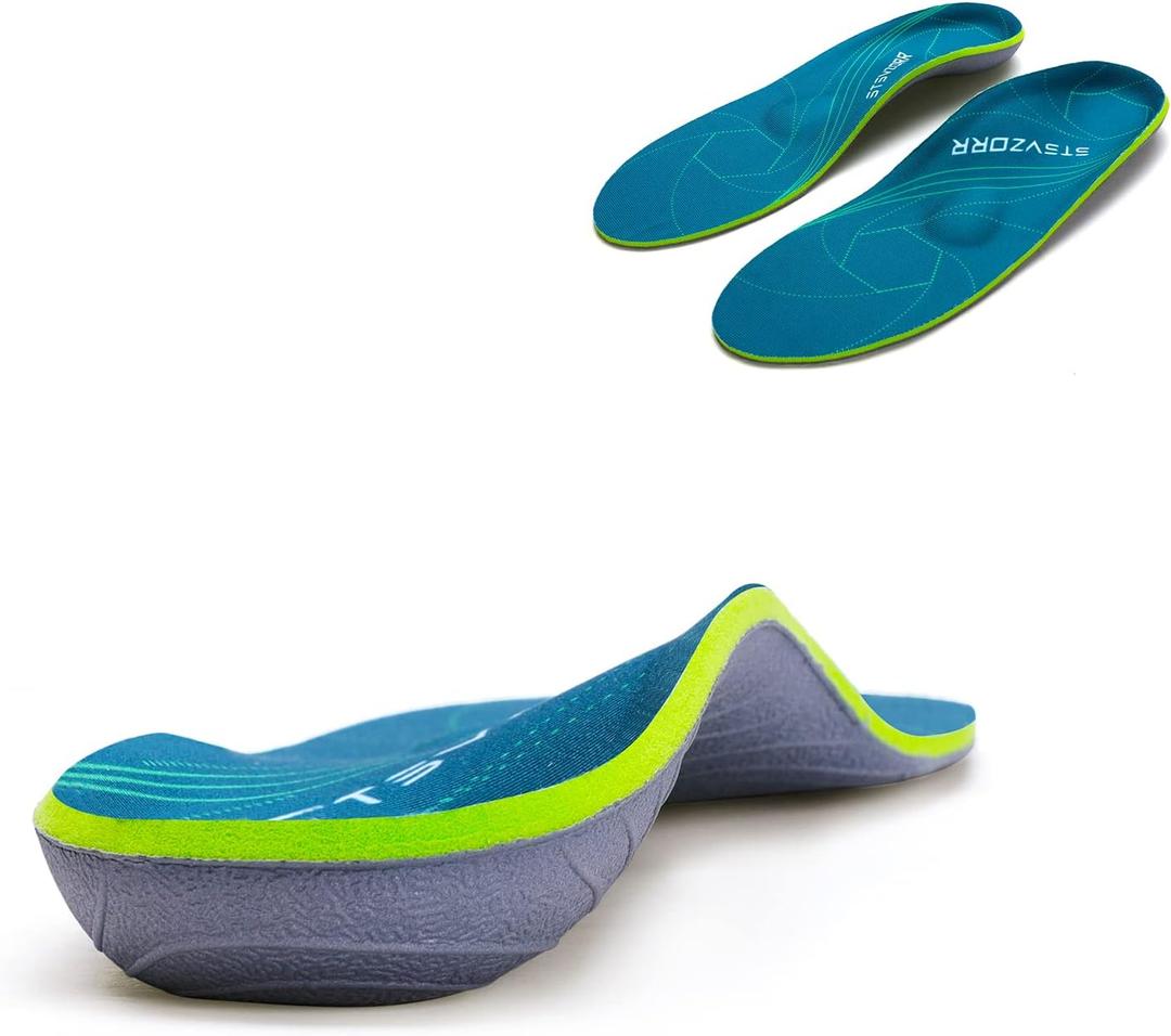 STSVZORR 220 lbs+ High Arch Support Insert Metatarsal Pad Pain Relief Men Women Plantar Fasciitis Insole Orthotic Flat Feet Heel Spur Comfort Standing All Day, Work Boots Shoe Insole Size 13