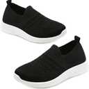 Apawwa Kids Lightweight Slip On Running Shoes - Pink/Blue/Navy/Black Walking Shoes for Toddler/Little Kids/Big Kids