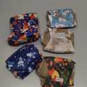 5 Pack Dog Diapers Male Reusable, Premium Belly Bands for Male Dogs, High Absorbing Pee Wraps for Doggie in Incontinence or Excitable Urination Flower, S (Cute Puppy)