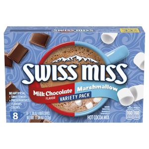 Swiss Miss Variety Pack Hot Cocoa Mix, 8 Count 11.04 oz 12-Pack, Best By: 11/04/2026