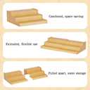 Expandable Bamboo Can Rack Organizer for Pantry, 3-Tier Adjustable Can Storage Holder, Soda Organizer Holds Up to 24 Cans, Canned goods Storage Display for Pantry, Cabinet, Countertop (patent pending)