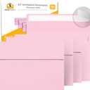 110 5x7 Pink Invitation Envelopes - for 5x7 Cards - A7 - (5  x 7  inches) - Perfect for Weddings, Graduation, Baby Shower - 120 GSM - Peel, Press & Self Seal - Square Flap (110 - Single Pack)