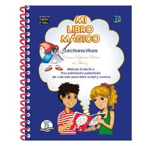 Mi Libro Mgico Lectoescritura, EL ORIGINAL desde 1950, Aprende a leer y a escribir de manera divertida, para nios de 5 aos en adelante, Medidas: 20.5 x 27.5 cm. Edicin espaol.