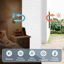 SEEYE No Drill Cordless Cellular Shades, Light Filtering Honeycomb Blinds for Indoor Window, Thermal Insulated Noise Reduction, Easy Install for Bedroom, Living Room, Office, White (33" W x 64" H)
