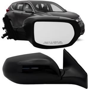 Passenger Side Mirror Compatiable With 2017 2018 2019 2020 2021 2022 Honda CRV With Power Glass Non-Heated Manual Folding 3Pins (Black)
