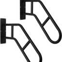 Aduanbang Hand Rails for Outdoor Steps & Elderly,U-Shape Wall Mount Stair Railing, Porch, Deck, Garage & Garden Grab Bar, 2 Pack Safety Handle