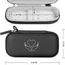 2 x Heart Rate Monitor Case KardiaMobile EKG Monitor 1L 6L, Portable Hard EVA Kardia Mobile Case with Climbing Clip, Protective KardiaMobile EKG Organizer (BLACK)
