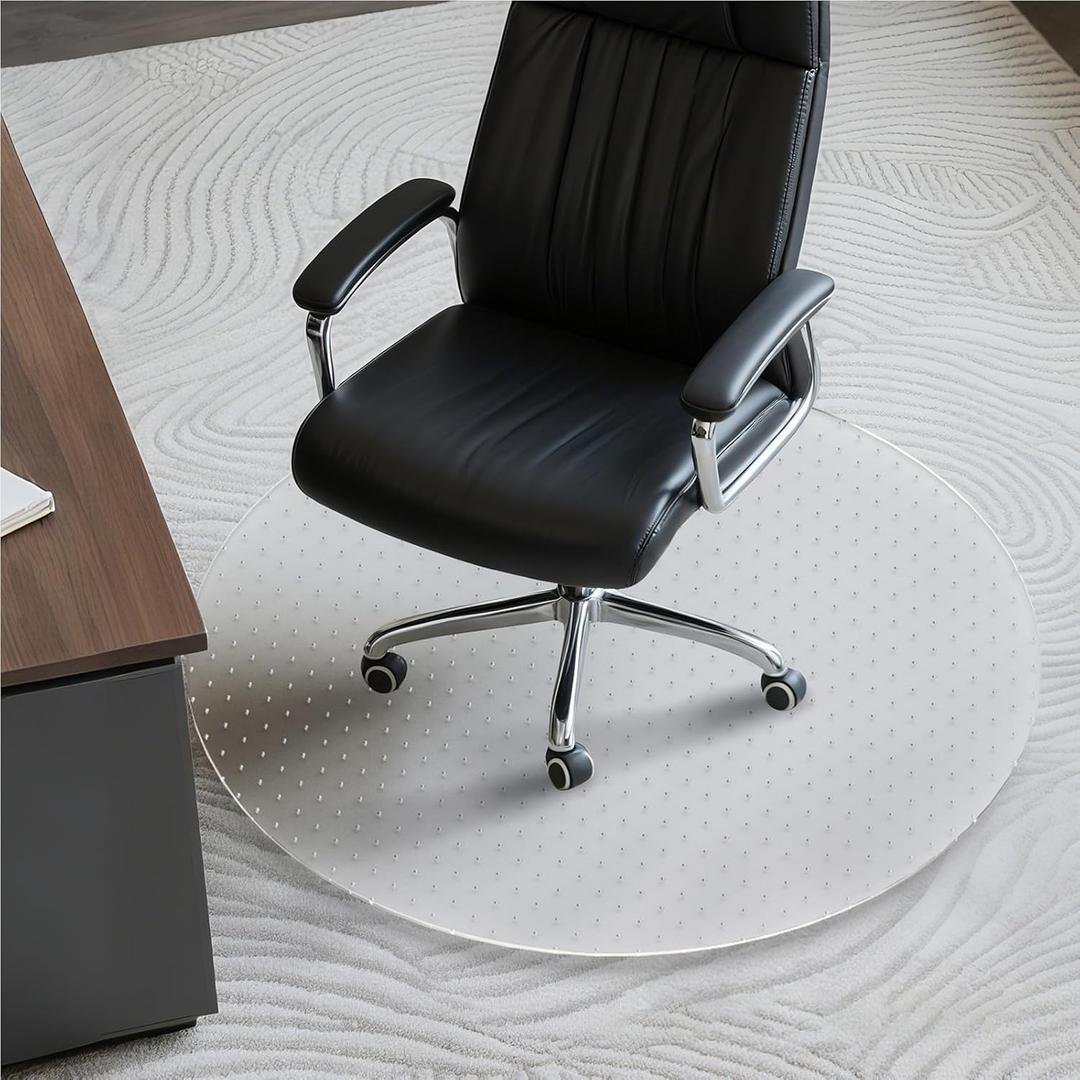 Office Chair Mat for Carpet: 36"x36" Computer Desk Floor Mat - PVC Plastic Rug Carpet Protector Mats for Gaming Chair Under Desk Pad for Rolling Chair