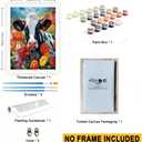 Cow in Flower Field Paint by Numbers Kit for Adults - DIY Animal Painting on Canvas 16x20 Inches, Adults' Paint-By-Number Kits Paint Set for Beginners, Farm Art Kit for Home Decoration or Gifts