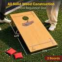 Regulation Cornhole Board Set - Premium Solid Wood,8 Cornhole Bags