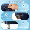 Automatic Pool Filler 2026 Upgrade Pool Water Level Controller with Adjustable Float Valve for Swimming Pools, Spas and Ponds, Navy