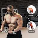 Yes4All Cable Machine Attachment, Row Handles, Tricep Rope, Straight Bar, V Bar, LAT Pulldown Accessories Load 880 LB for Home Gym