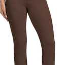 VIMPEP Women’s Stretchy Yoga Dress Pants High Rise Straight Leg with Pockets Casual Petite/Regular 1202 (Brown, XS)