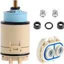 RP70538/RP73625 Single Function Pressure Balance Cartridge Replacement, Compatible with Peerless/Delta Shower Cartridge Replacement Single Handle Tub and Showers Faucet (RP73625 Check Valve Included)
