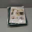 Green Blackout Pleated Curtain 52W x 96L Inches for Bedroom, Thermal Insulated Pinch Pleat Drape with Tieback for Living Room, Easy Hanging via Hooks, 1 Panel