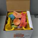 IOKUKI Beach and Sand Castle Kit, 12 PCS Sand Toys for Kids Outdoor with Sand Castle Bucket, Molds, Rake and Shovel, Great Toys for Beach