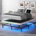 QEROMY 3 Inch Low Profile Box Spring, Sturdy Metal Frame Mattress Foundation, Easy Assembly, Quiet & Noise-Free, King Size