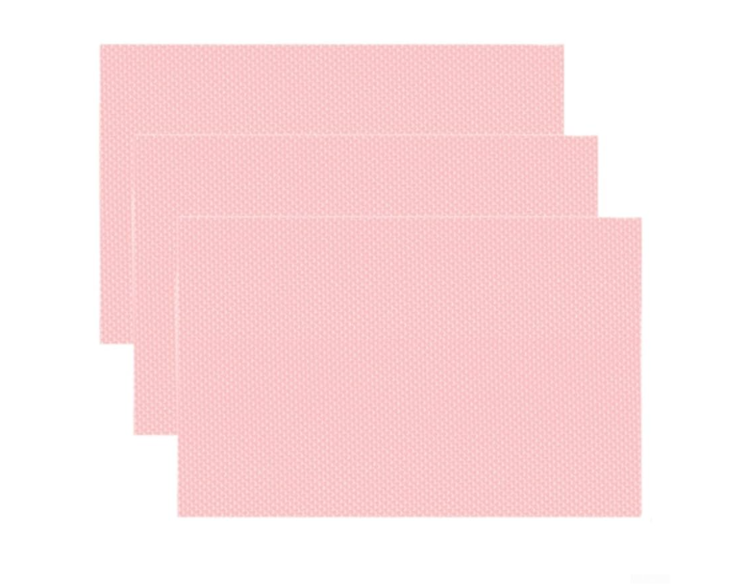 3 Pcs Fridge Shelf Liners 11.75"x17.5" inch Waterproof Non-Slip PEVA Mats for Kitchen Cabinets Refrigerator Drawers and Shelves, Protective Covers for Scratches Oil Stains and Noise(Pink)