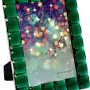 Isaac Jacobs Decorative Sparkling Jewel Picture Frame, Photo Display & Home Dcor (4x6, Emerald Green)