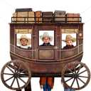 Western Cowboy Party Decorations Western Carriage Shaped Photo Backdrop West Theme Carriage Photo Booth Props Large Cowboy Rodeo Party Banner Supplies for Kids Adults Wild West Birthday Parties Decor