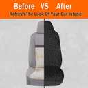 Yobvec Cheetah Print Black Car Seat Covers Front Universal Set of 2, Leopard Car Accessories