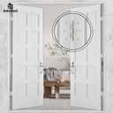 Door Hinges Brushed Nickel - 30 Pack Nickel Door Hinges 3.5 Inch Rounded Interior Satin Nickel Door Hinge with 5/8" Radius - Flat Iron Residential Standard 3 1/2 Inches Silver Door Hardware