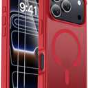 for iPhone 17 Pro Max Case [Compatible with MagSafe] [2X Screen Protectors] [Military Grade Drop Tested] Heavy Duty Magnetic Phone Case for iPhone 17 Pro Max 6.9",Red
