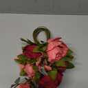 Mythlty 7 pcs Peony Artificial Flowers with Stems, Faux Pink and Hotpink Peonies Stem for Vase, Silk Ranunculus Flowers Arrangement for Home Office Farmhouse Wedding Party Decorations