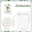 50 Pcs Cross Soap Baptism Favors Set Baby Baptism Favor Scented Soap Favors for Baby Shower Christening Communion Wedding Bridal Party Guests Decoration (White)