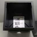 Pemberly Row Traditional Plastic Garden Hose Bin in Black Finish