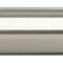 Umbra Cappa Modern 1" Curtain Rod, Includes 2 Matching Finials, Brackets & Hardware, Nickel (66 to 120)