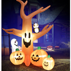 8 Feet Halloween Inflatable Dead Tree with LED Lights