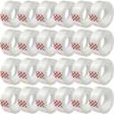 24 Rolls Transparent Tape Refills, Clear Tape, 3/4 x 800 Inches, Glossy Gift Wrapping Tapes for Dispenser, Office, School, Home