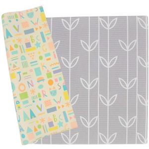 Baby Care Play Mat (Large, Sea Petals - Grey) 82'' x 55'' Original One-Piece Reversible Rollable Waterproof Play Mat for Infants, Babies, Toddler, and Kids