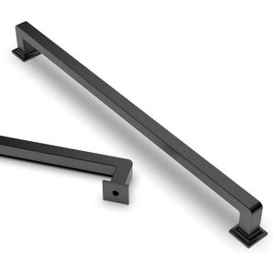 Asidrama 10 Pack 10 Inch(256mm) Matte Black Cabinet Pulls Cabinet Handles Cupboard Handles Kitchen Cabinet Hardware for Cupboard Drawer Pulls