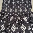 elescat Summer Dresses for Women 2026 Strapless Casual Beach Cover Ups Tube Top Sundress (Large, Black White Ice Flower)