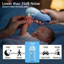 Baby Nail File Electric, 4-in-1 Battery Powered Baby Nail Trimmer Electric with Storage Case & Night Light for Newborn to Toddler, Nail Clipper/Scissor Nail Care Set for Toenails and Fingernails