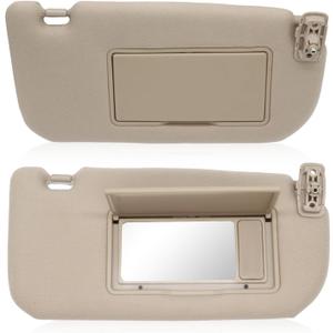 Beige Sun Visor Compatible with Sport-Age 2005-2010 W/O Light Driver&Passenger Side 85202-1F090LX 85201-1F090LX 85202-1F690LX 85201-1F690LX