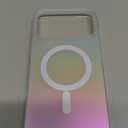 Cute Case for iPhone 17 Pro Max Case for Women Girls [Compatible with Magsafe] Aesthetic Girly Glitter Bling Rainbow Magnetic Protective Phone Cover, Translucent Iridescent Blue & Pink