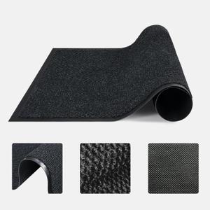 Commercial Floor Mat 72"x48" Indoor Outdoor Front Door Mat, Non-Slip Rubber Backing Waterproof Dirt Trapper Rug for High Traffic Outside Entrance, Business, Easy Clean, Low Profile Industrial Mat
