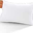 Standard Pillow, Single Full Size Bed Pillow for Side, Back, and Stomach Sleepers - Down Alternative Plump Filling - Set of 1, Standard Size, 20x26 Inches