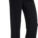 Foucome Women's Maternity Pants Casual Loose Wide Leg Cozy Pant Pregnancy Palazzo Lounge Trousers with Pockets, Small