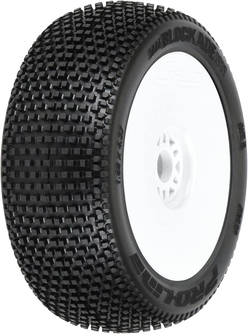 Pro-Line Racing Blockade S3 18 Buggy MTD V2 White Wheels F/R PRO9039233 RC Tire