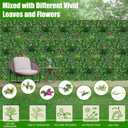 Artificial Grass Wall Roll Panels, 40"x120"(33.33 SQFT) Greenery Backdrop with Mint Plant Leaves, UV-Anti Fake Greenery Plant Boxwood Panels for Outdoor Patio Garden Green Wall Decor