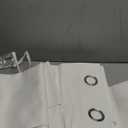 MIULEE 100% Blackout Linen Textured Curtains for Bedroom Solid Thermal Insulated Heathered White Grommet Room Darkening Curtains & Drapes Luxury Decor for Living Room Nursery 52 x 84 Inch (2 Panels)