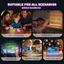 Upgrade LED Drawing Board, Washable Light Up Doodle Board, Acrylic Dry Erase Note Board, led Note Board with Colors, Tracing Pages, with Stand, Markers, Spray Bottle, for Kids Girls Boys Teens