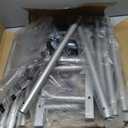 Clothes Rack - Large-Capacity Clothing Racks for Hanging Clothes with Lockable Wheels, Space-Saving Metal Coat Rack for Bedroom, Laundry Room, Entryway, 45.6" x 16.9" x 59", Silver