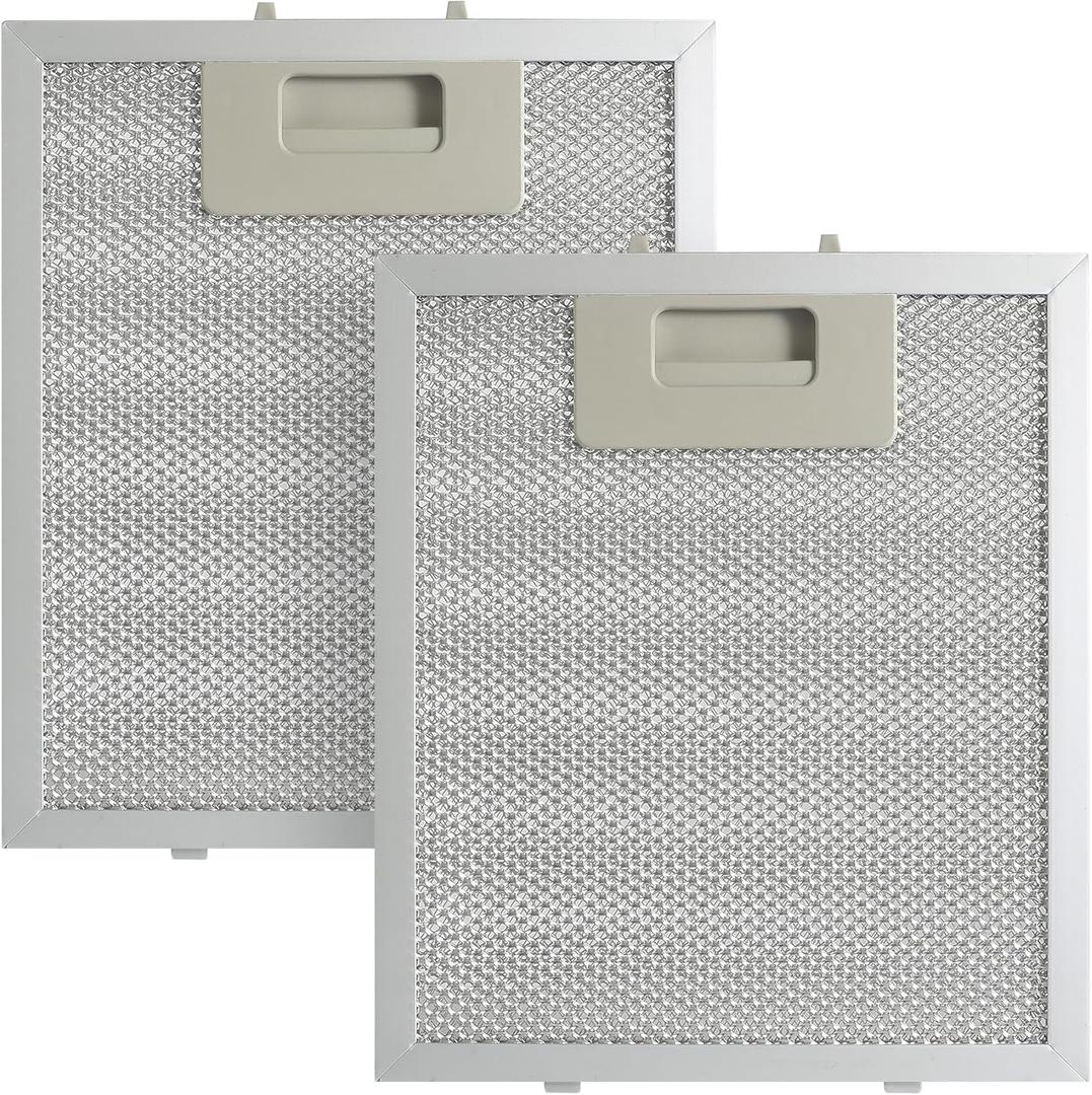 Range Hood Grease Filter Compatible with Whirlpool, Jenn Air, Kitchen Aid, 5-Layer Aluminum Mesh Grease Vent Filter 8.75 X 7.5 Inch-2Pcs,Replacement #W10727013 W10915369